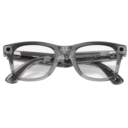 Умные очки Ray-Ban Meta* Wayfarer Gen 2 Shiny Transparent Grey, Фотохромные линзы Clear to Sapphire Transitions (RW4012), размер L